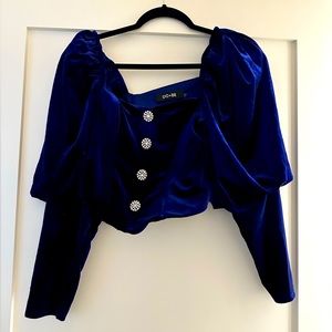 Velvet long sleeve top